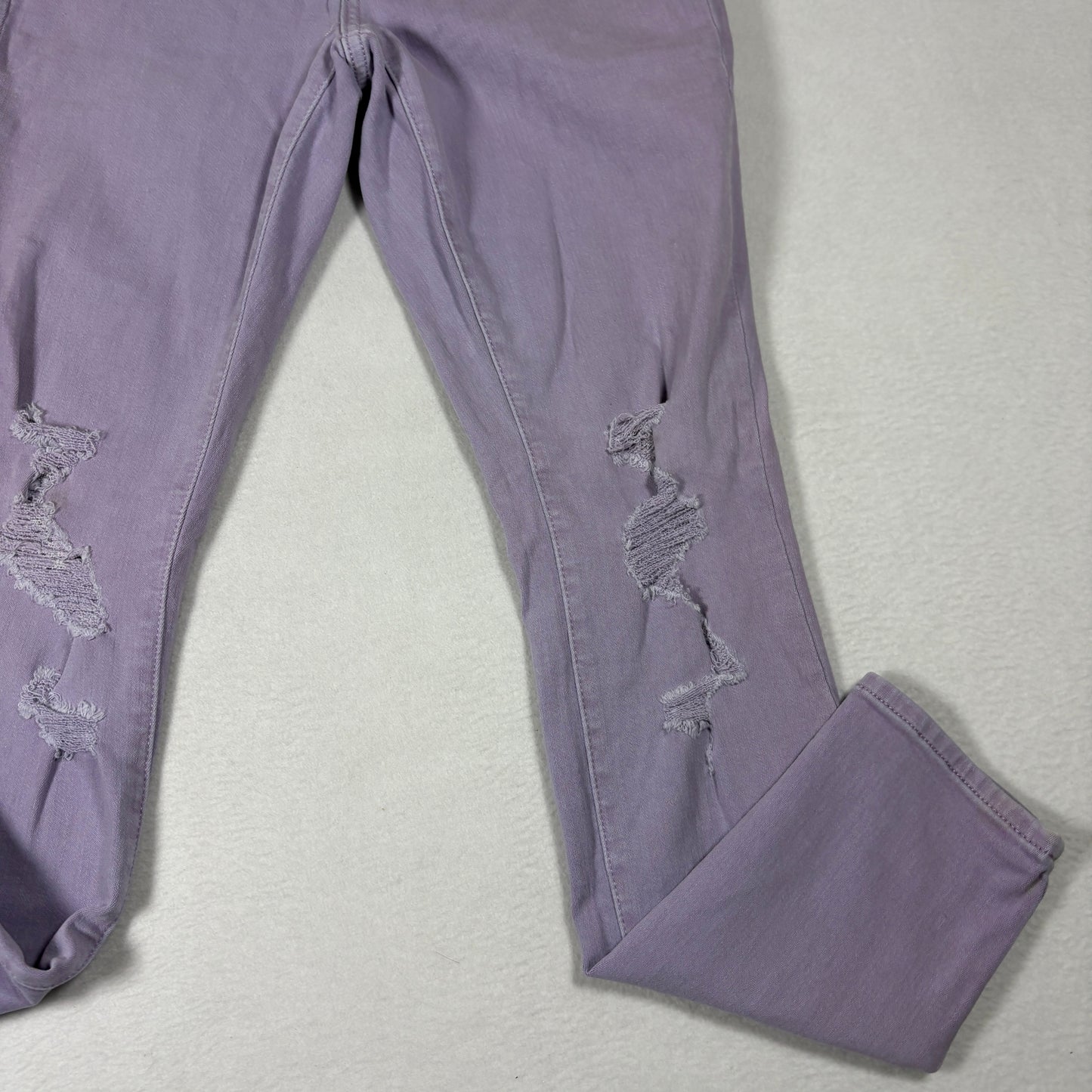 Universal Thread Womens Jeans 2/26R High Rise Skinny Purple Distressed Y2K