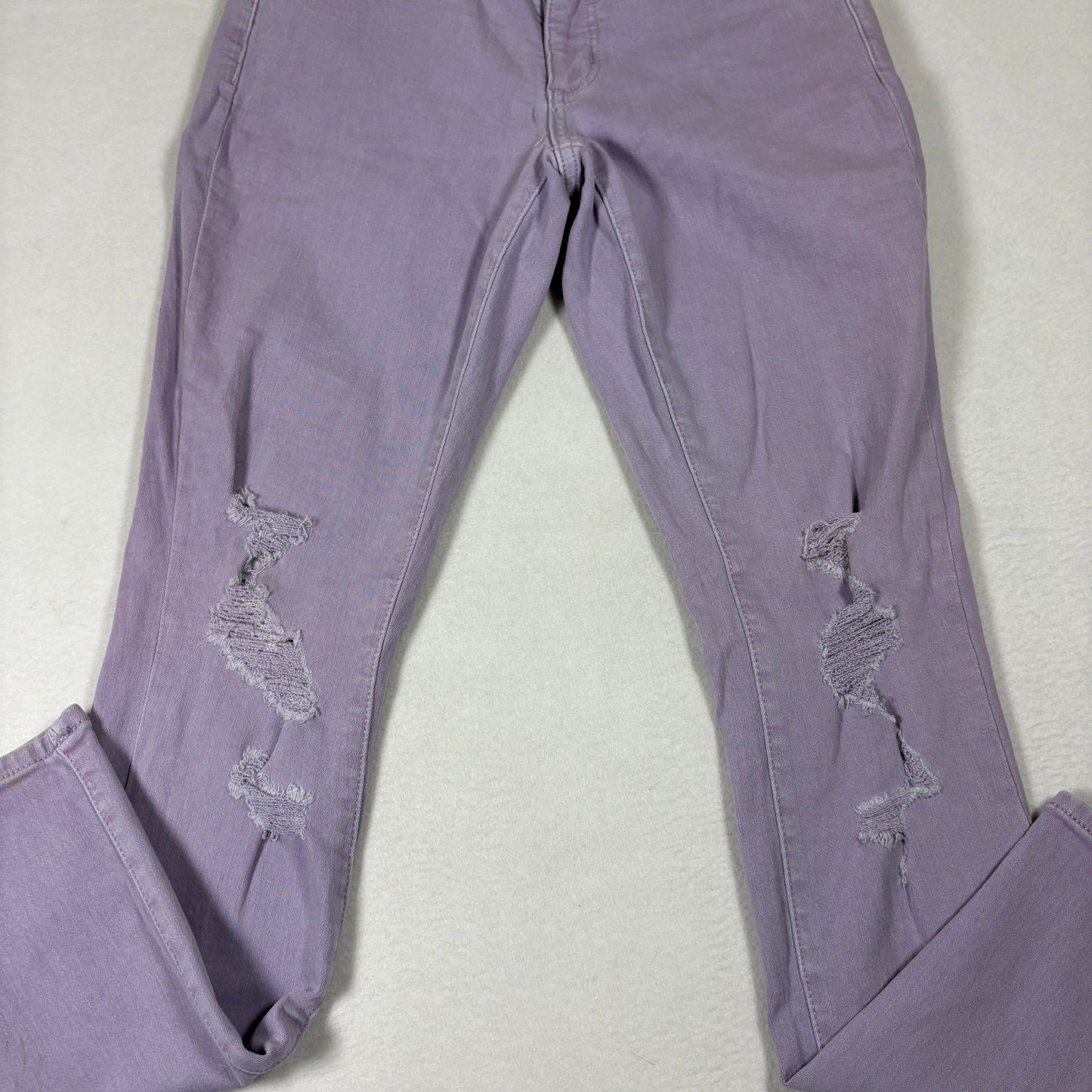 Universal Thread Womens Jeans 2/26R High Rise Skinny Purple Distressed Y2K