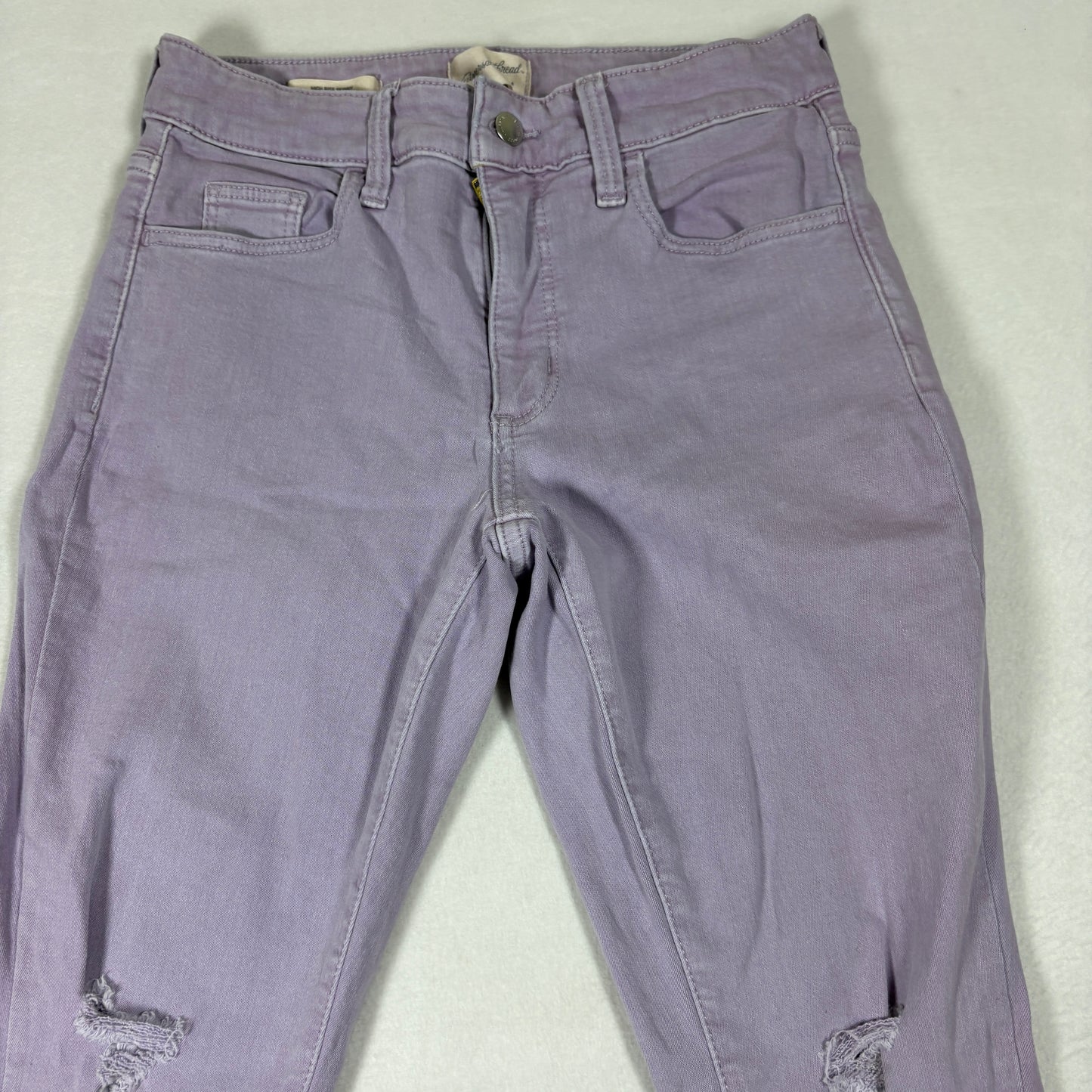 Universal Thread Womens Jeans 2/26R High Rise Skinny Purple Distressed Y2K