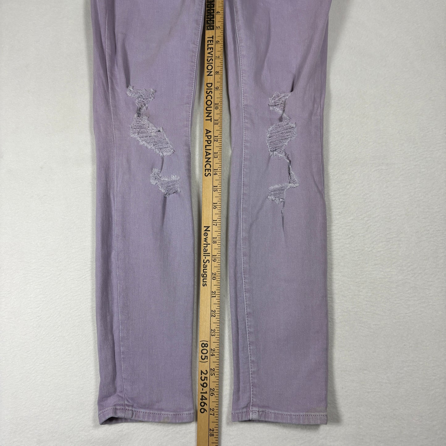 Universal Thread Womens Jeans 2/26R High Rise Skinny Purple Distressed Y2K