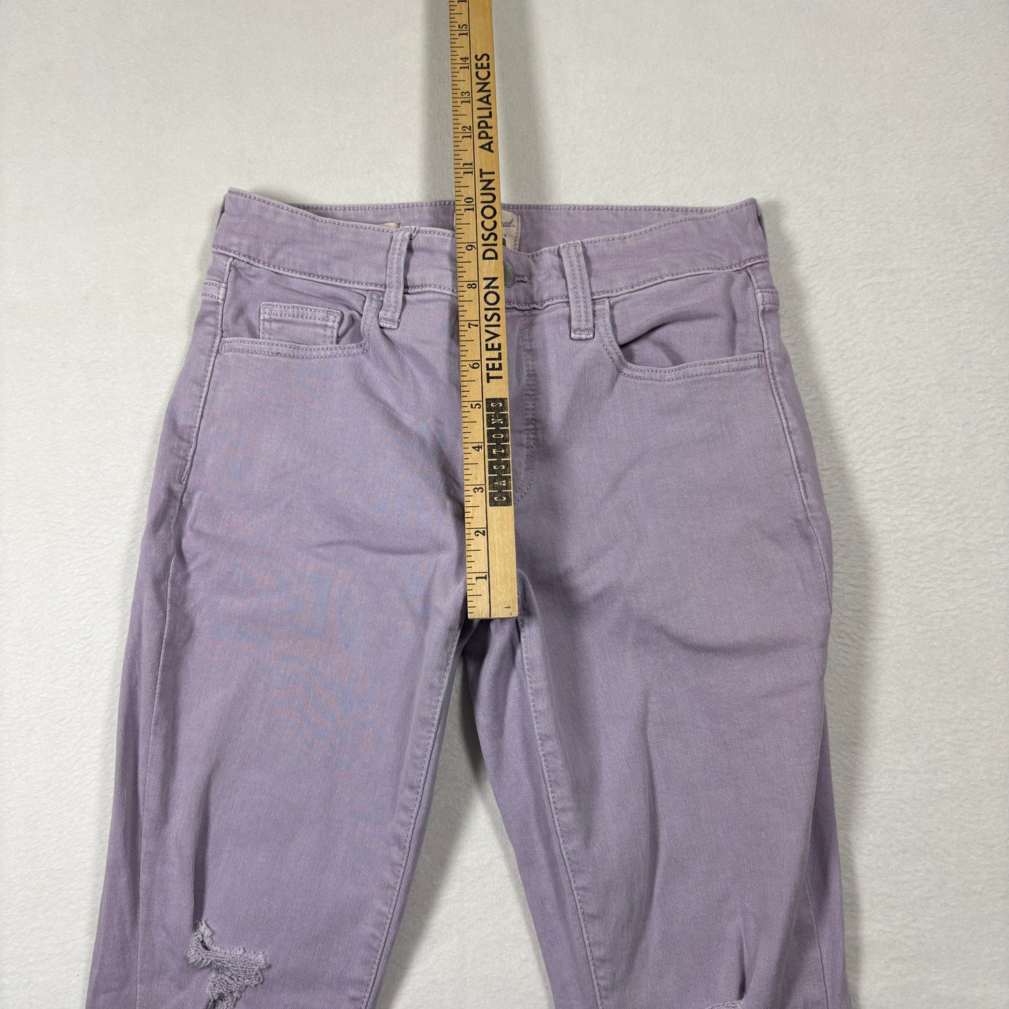 Universal Thread Womens Jeans 2/26R High Rise Skinny Purple Distressed Y2K