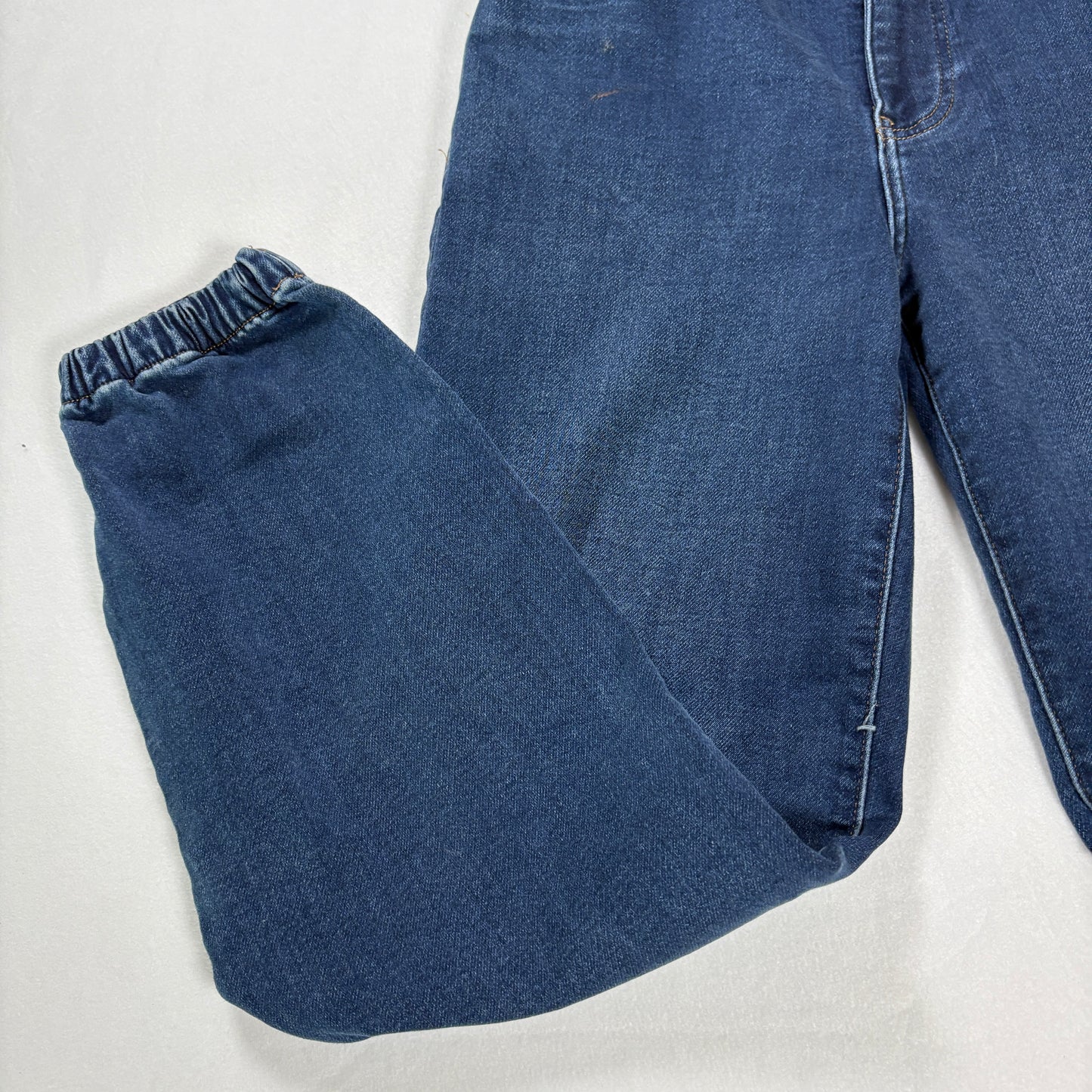 Express Women’s Jogger Jeans 4R Super High Rise Dark Wash Baggy Barrel Leg Denim