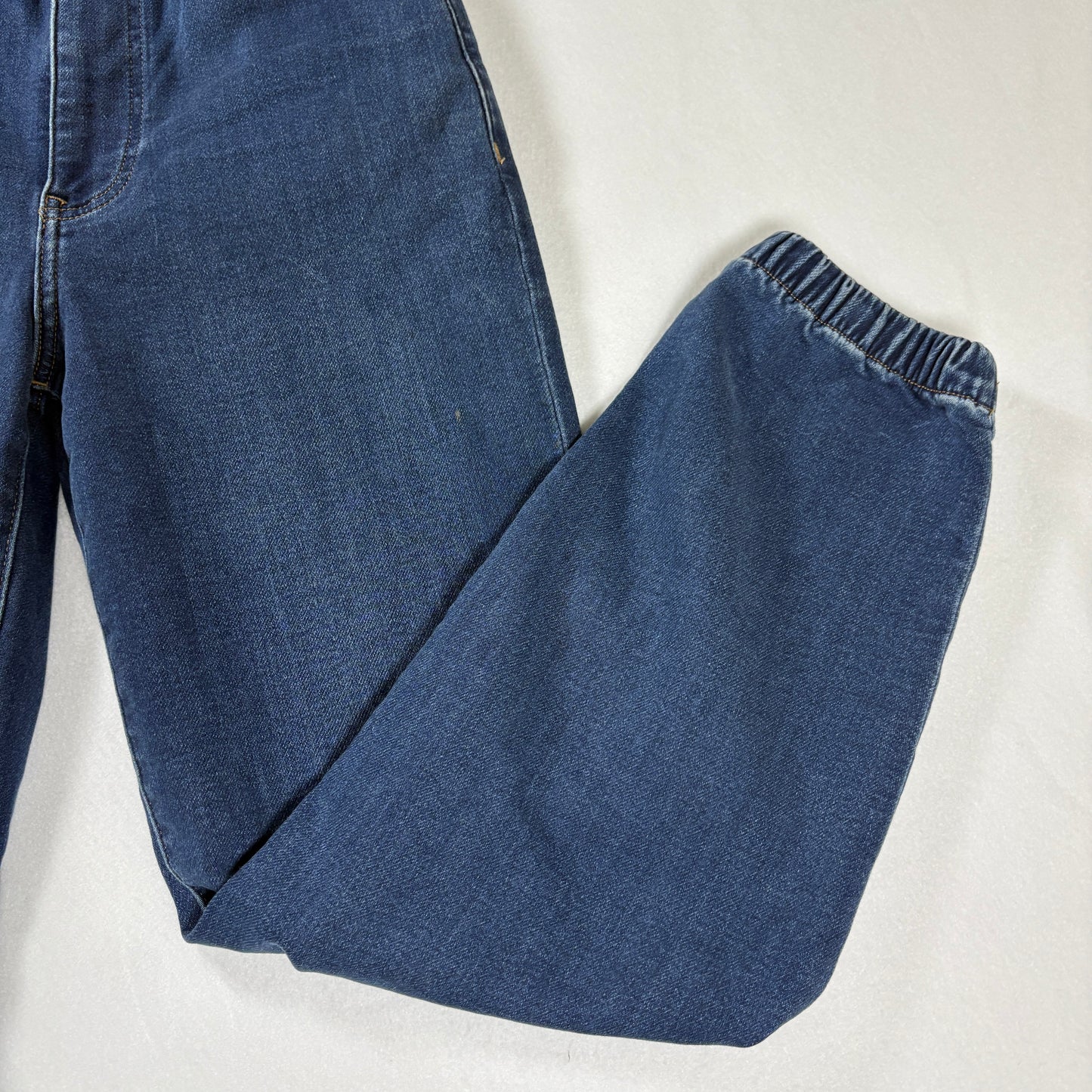 Express Women’s Jogger Jeans 4R Super High Rise Dark Wash Baggy Barrel Leg Denim