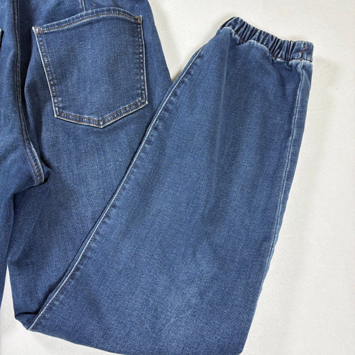 Express Women’s Jogger Jeans 4R Super High Rise Dark Wash Baggy Barrel Leg Denim