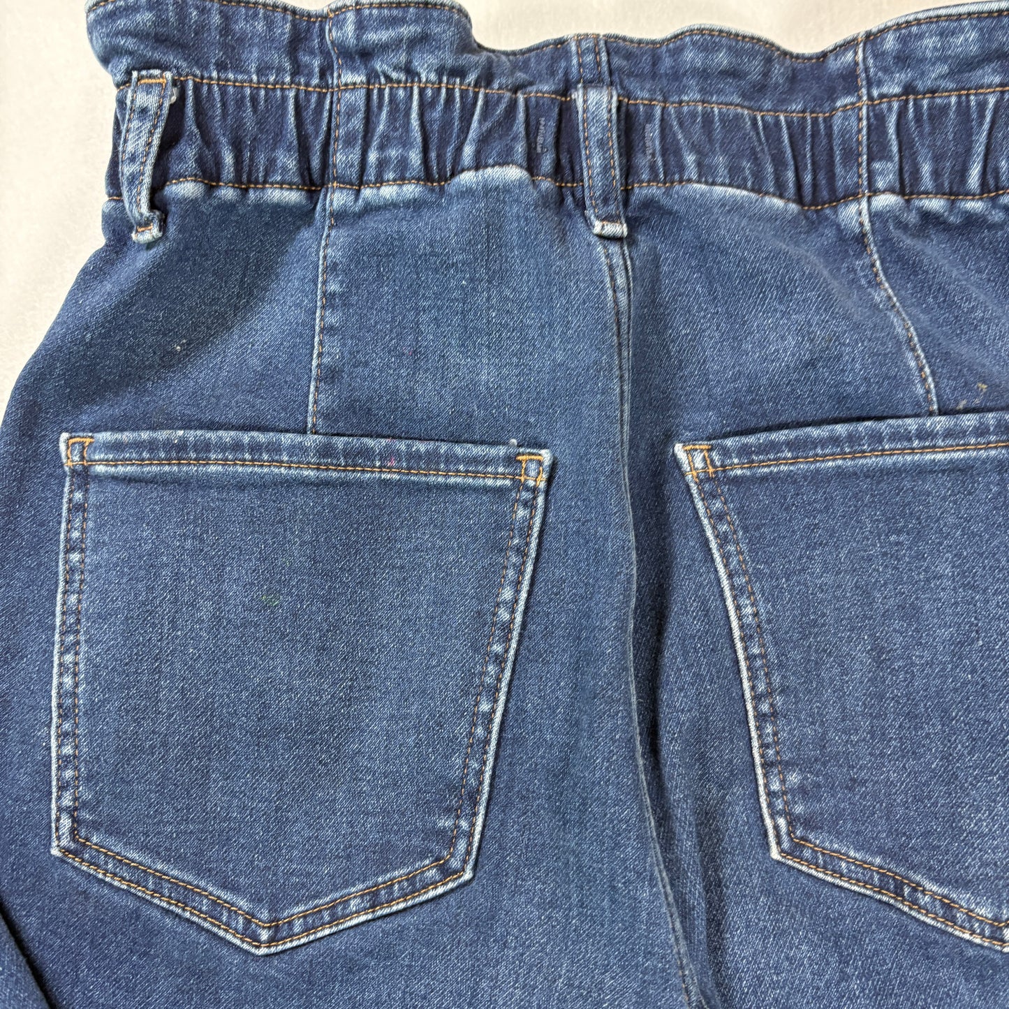 Express Women’s Jogger Jeans 4R Super High Rise Dark Wash Baggy Barrel Leg Denim