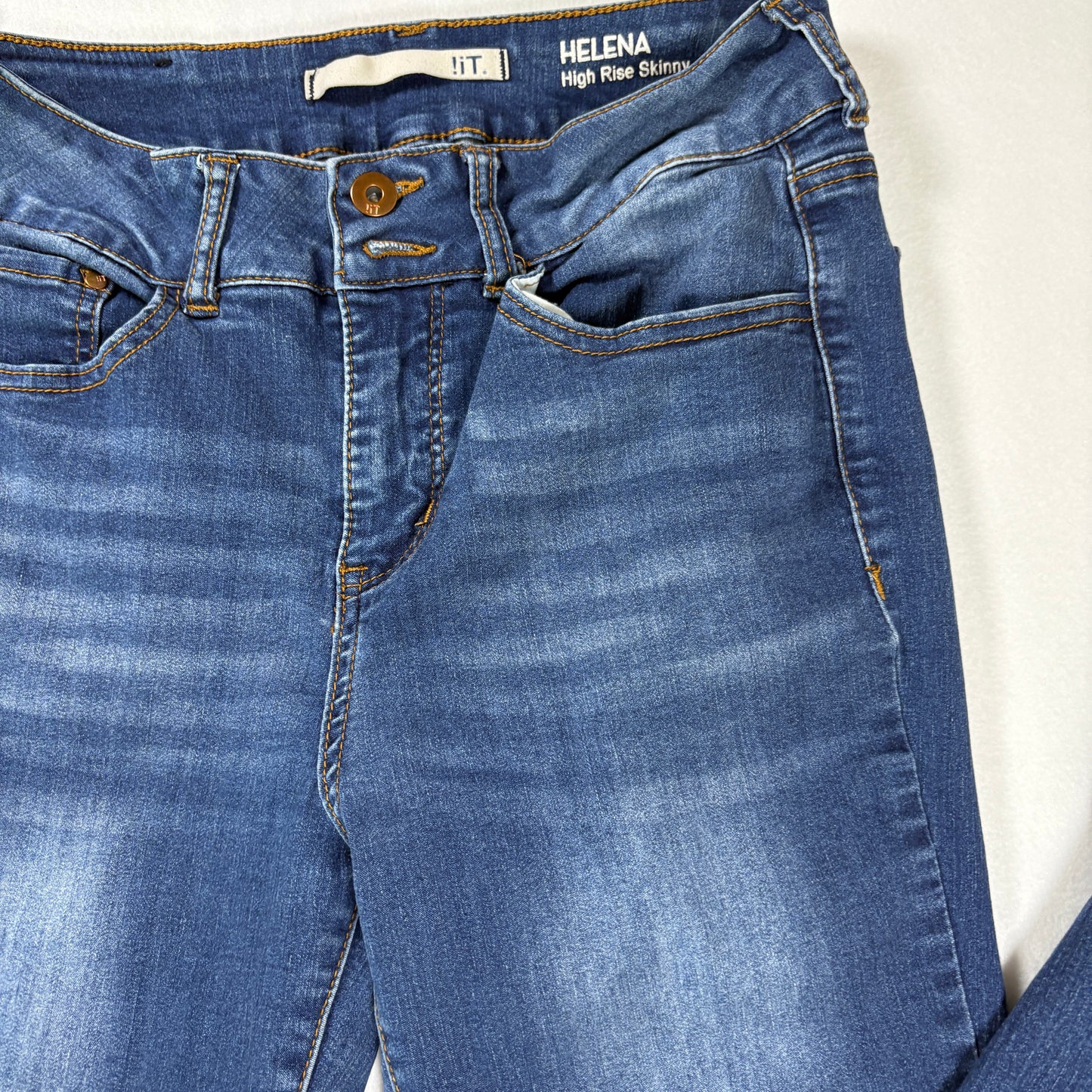 !iT Helena High Rise Skinny Jeans Women’s 8 Medium Wash Stretch Slim Fit Denim