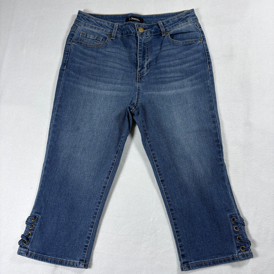 D.Jeans Jeans Womens 6 Blue Y2K Mid Rise Straight Lace Up Ankle Denim Streetwear