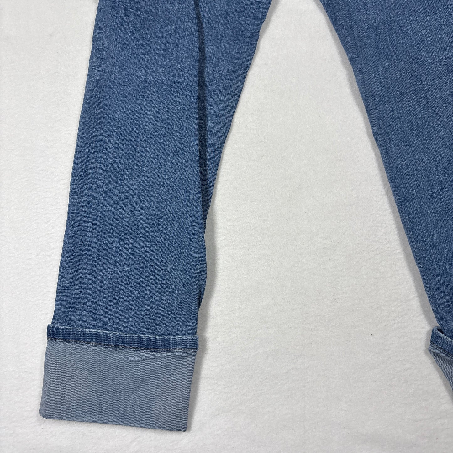 Enjean Womens Jeans 7/28 High Rise Skinny Distressed Blue Denim Y2K Grunge