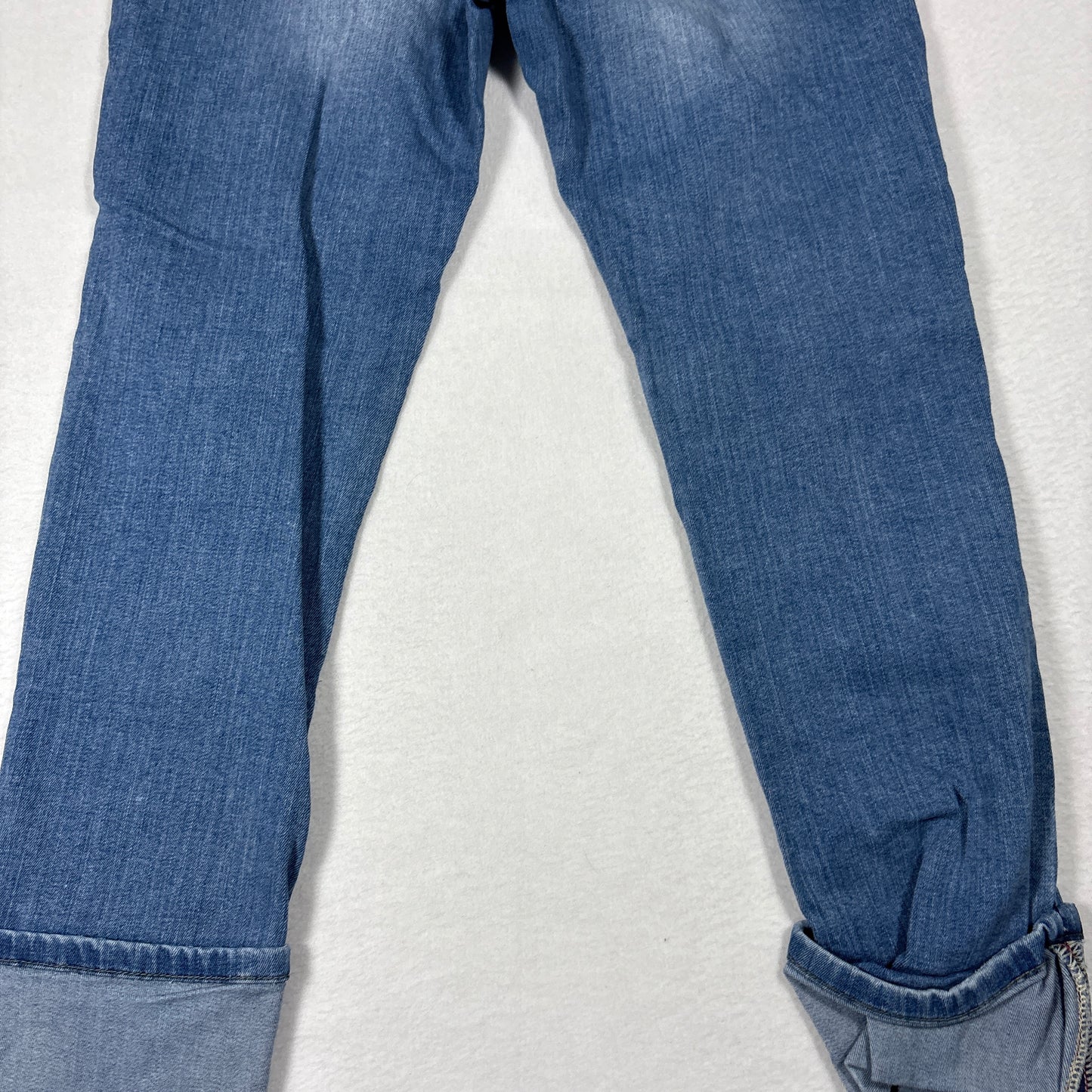 Enjean Womens Jeans 7/28 High Rise Skinny Distressed Blue Denim Y2K Grunge