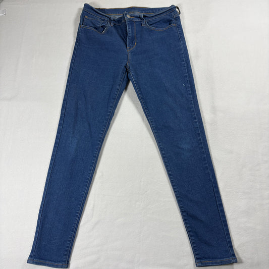 Levi’s Womens Skinny Jeans W28 L30 Blue Stretch Denim Mid Rise Casual