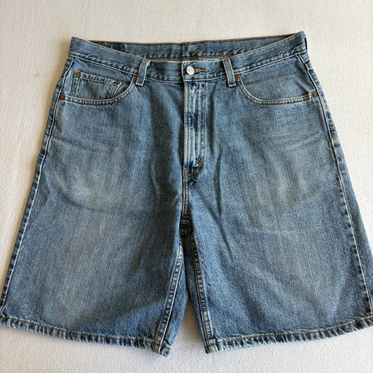 Levis 550 Mens W36 Denim Shorts Light Wash Relaxed Fit Baggy Jean Shorts Y2K Skater