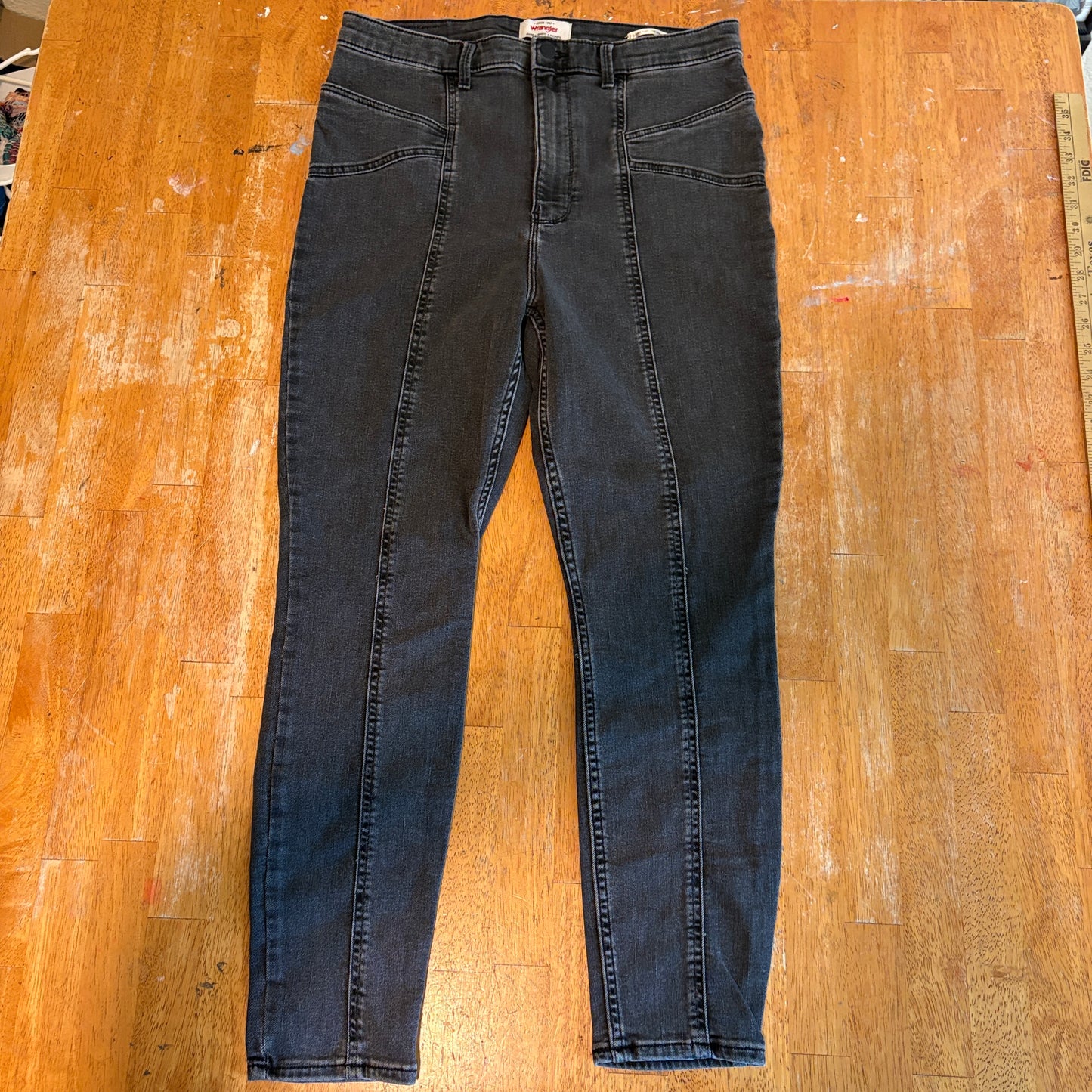 Wrangler High Rise Western Skinny Jeans Womens 14 Black Tag 14 Fits Like 31x26