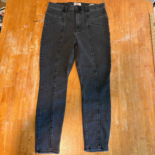 Wrangler High Rise Western Skinny Jeans Womens 14 Black Tag 14 Fits Like 31x26