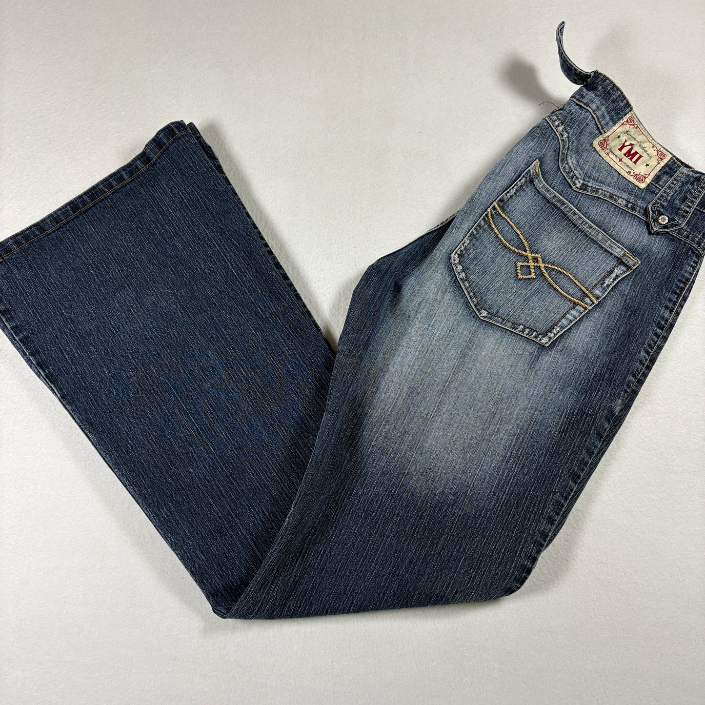 YMI Womens Jeans Size 11 Blue Denim Bootcut Stretch Low Rise Y2K 90s Grunge