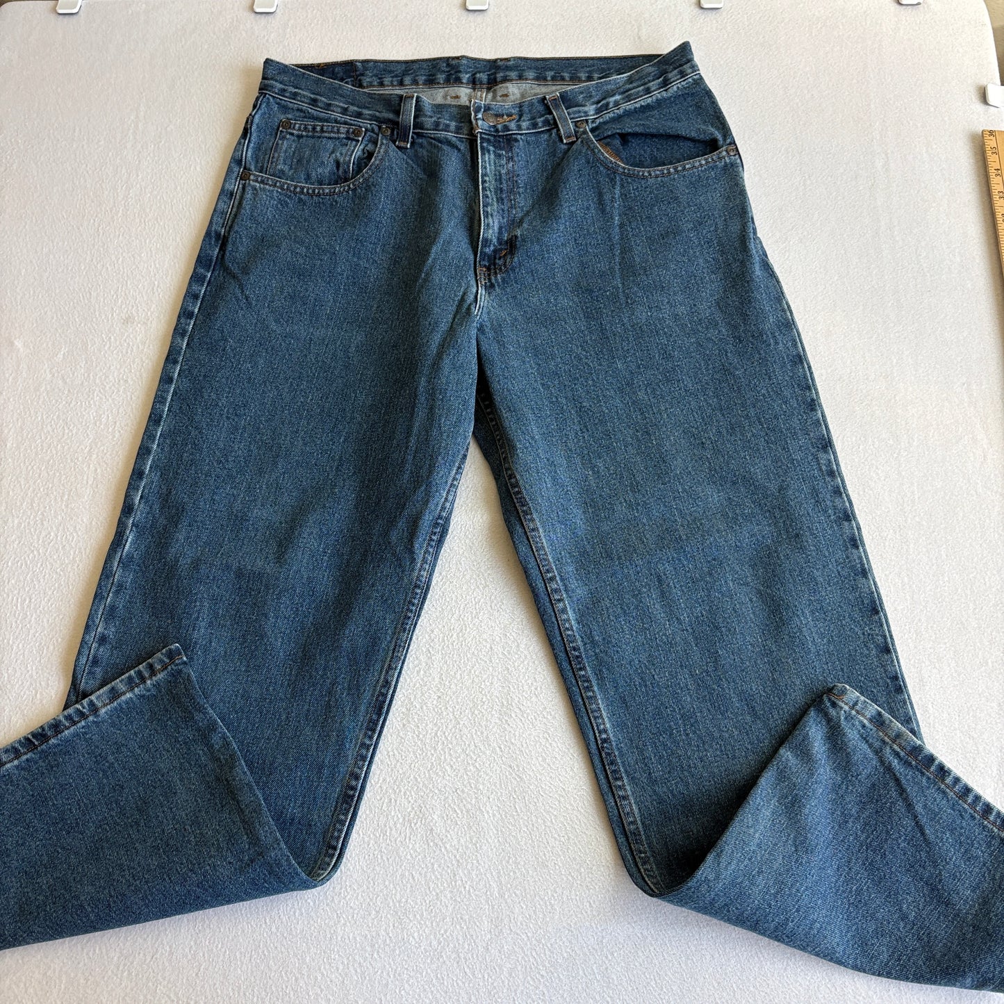 Arizona Mens 36x30 Blue Denim Jeans Straight Leg Y2K Workwear Classic Fit Pants