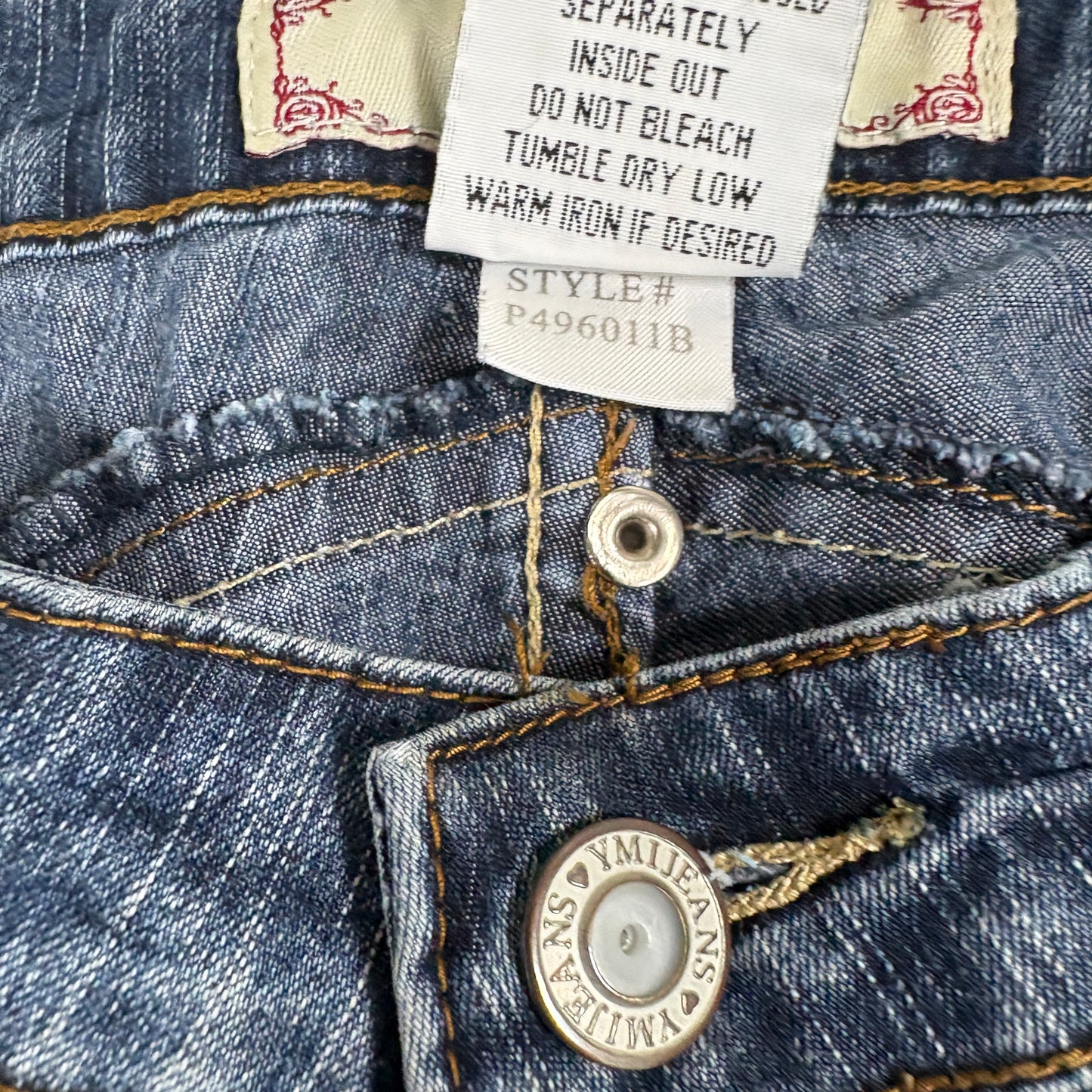 YMI Womens Jeans Size 11 Blue Denim Bootcut Stretch Low Rise Y2K 90s Grunge