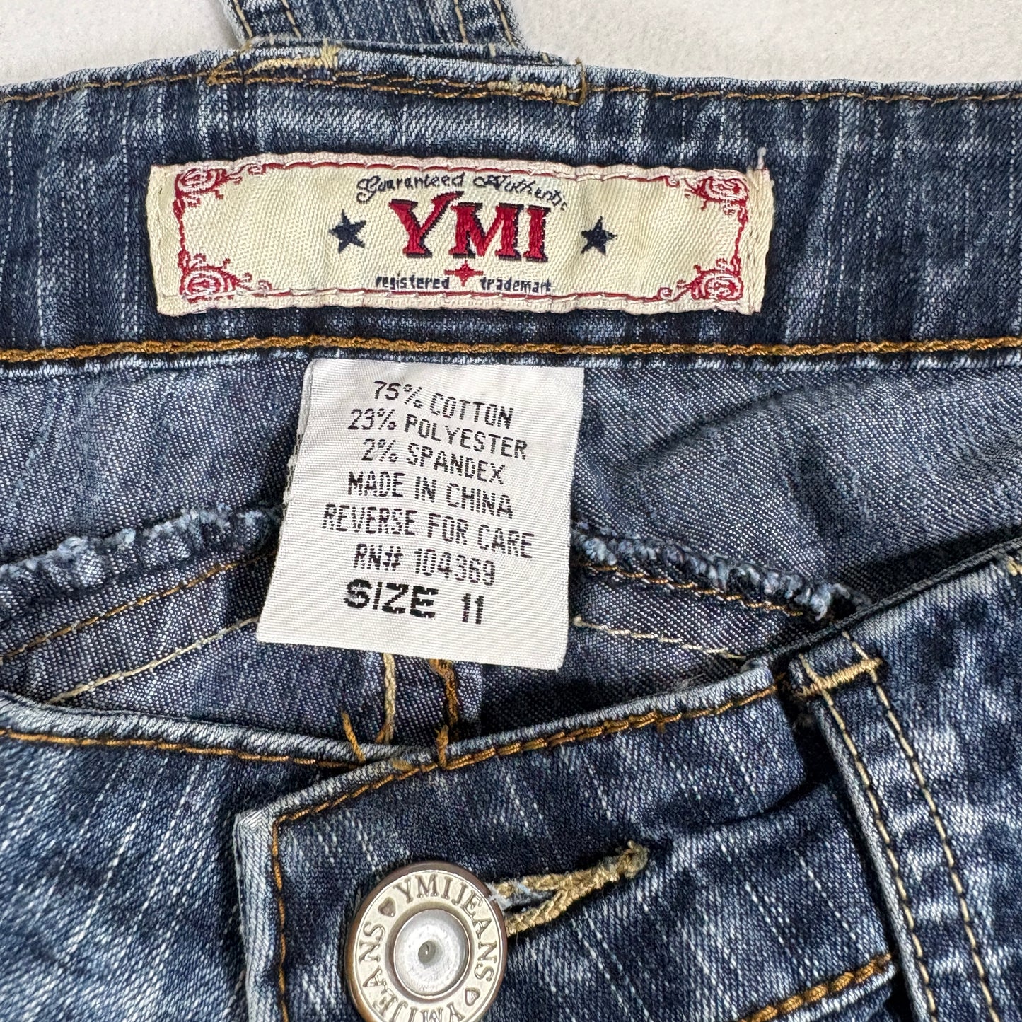 YMI Womens Jeans Size 11 Blue Denim Bootcut Stretch Low Rise Y2K 90s Grunge