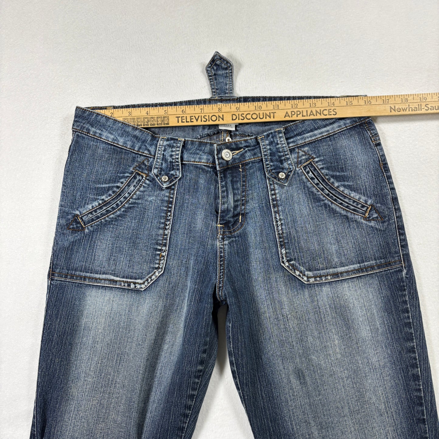 YMI Womens Jeans Size 11 Blue Denim Bootcut Stretch Low Rise Y2K 90s Grunge