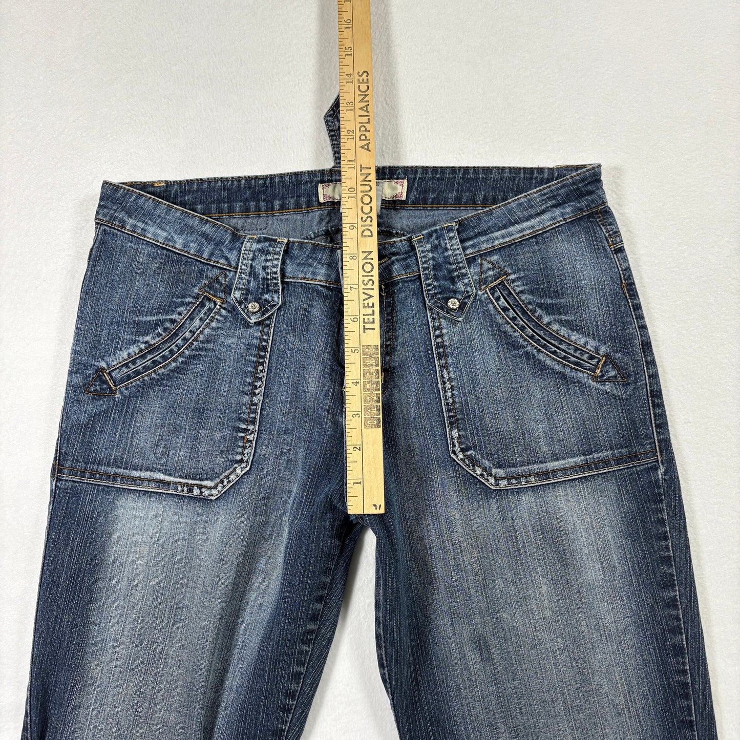YMI Womens Jeans Size 11 Blue Denim Bootcut Stretch Low Rise Y2K 90s Grunge