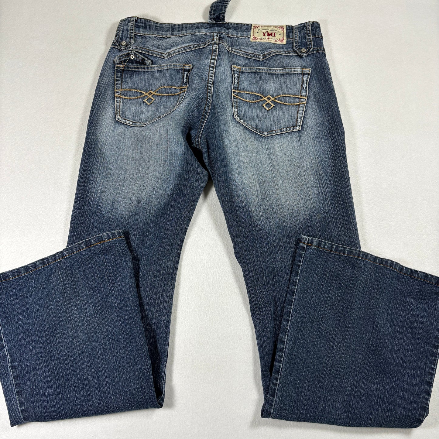 YMI Womens Jeans Size 11 Blue Denim Bootcut Stretch Low Rise Y2K 90s Grunge