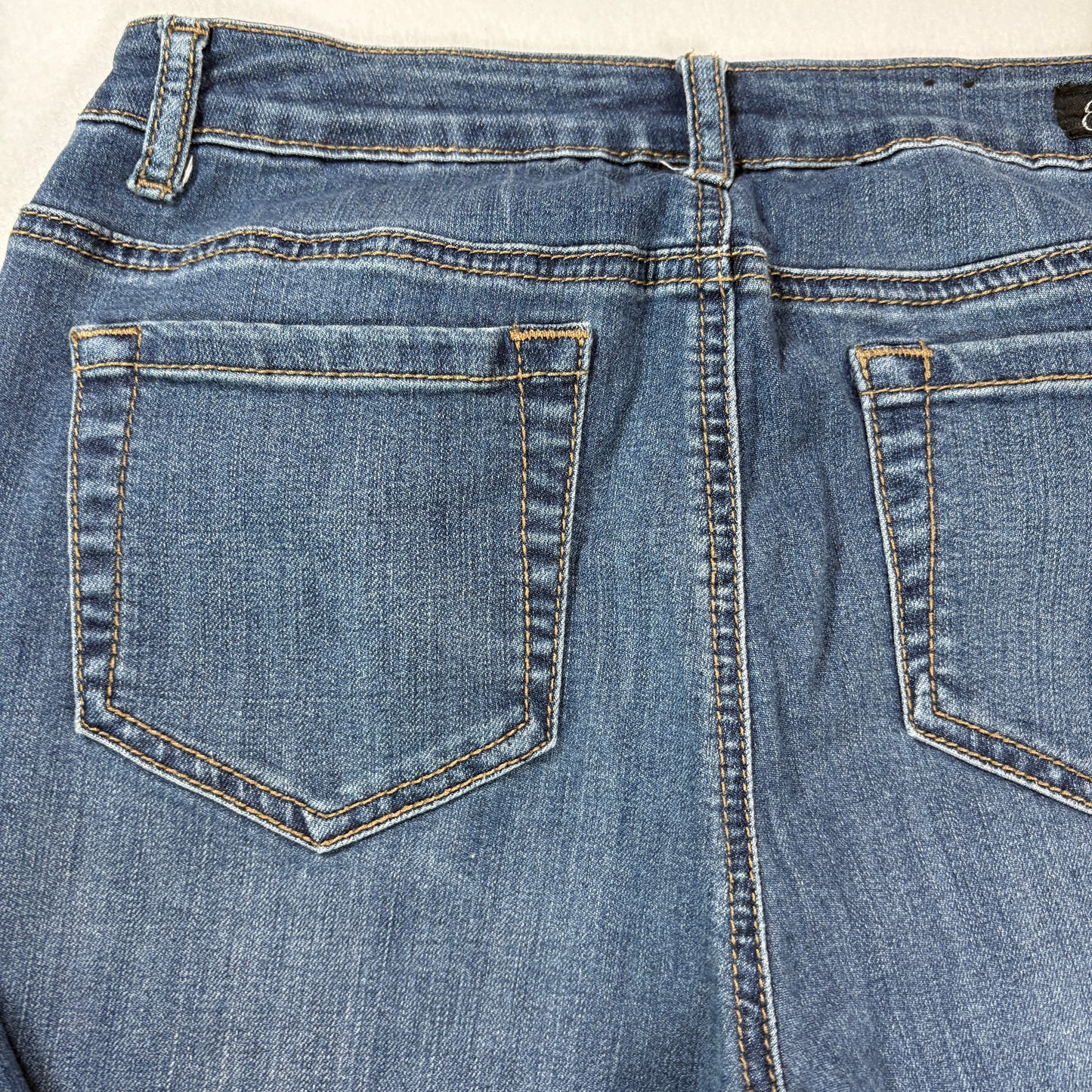 Earl Jeans Skinny Distressed Blue Denim Womens 8 Ripped Stretch Jeggings Baggy Fit