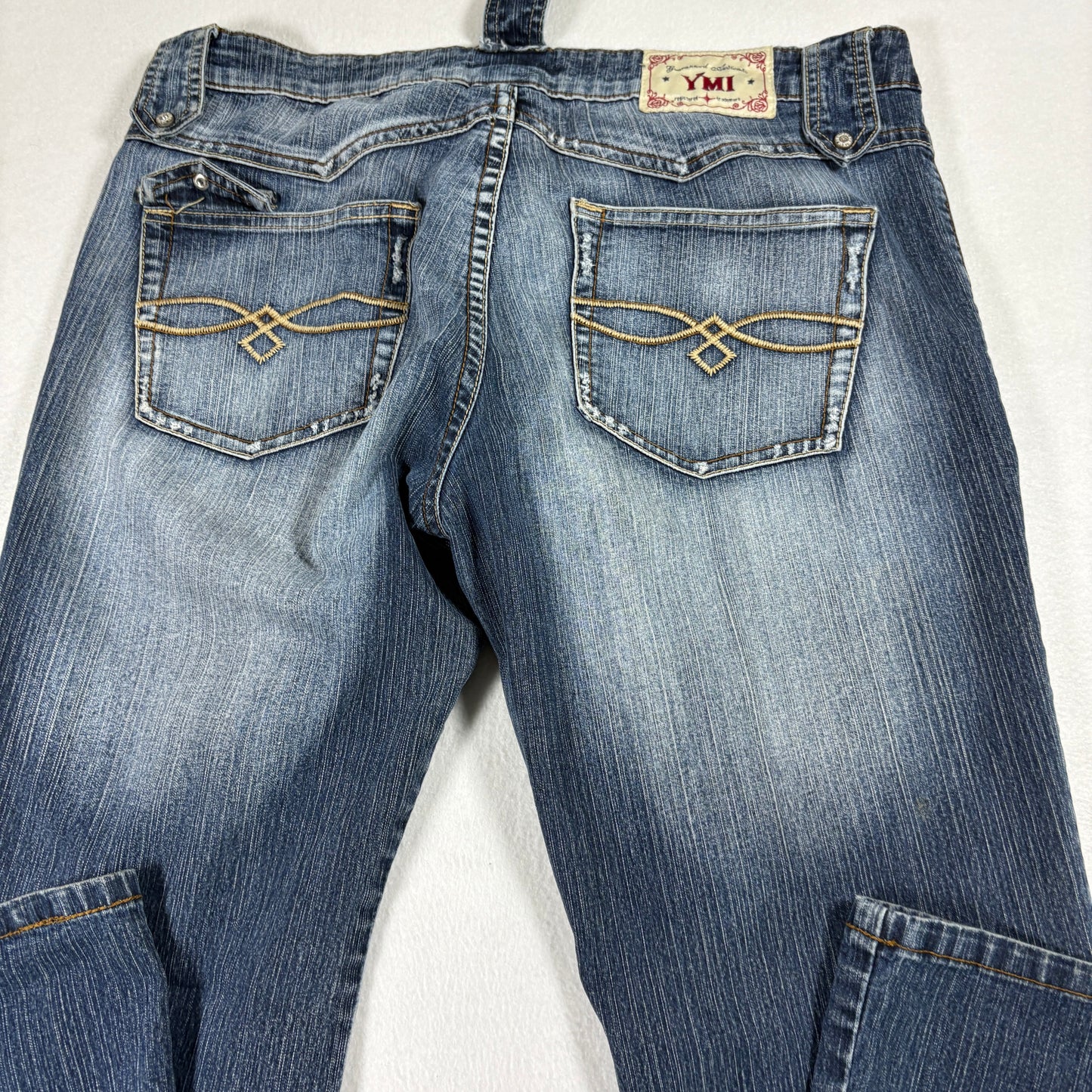 YMI Womens Jeans Size 11 Blue Denim Bootcut Stretch Low Rise Y2K 90s Grunge