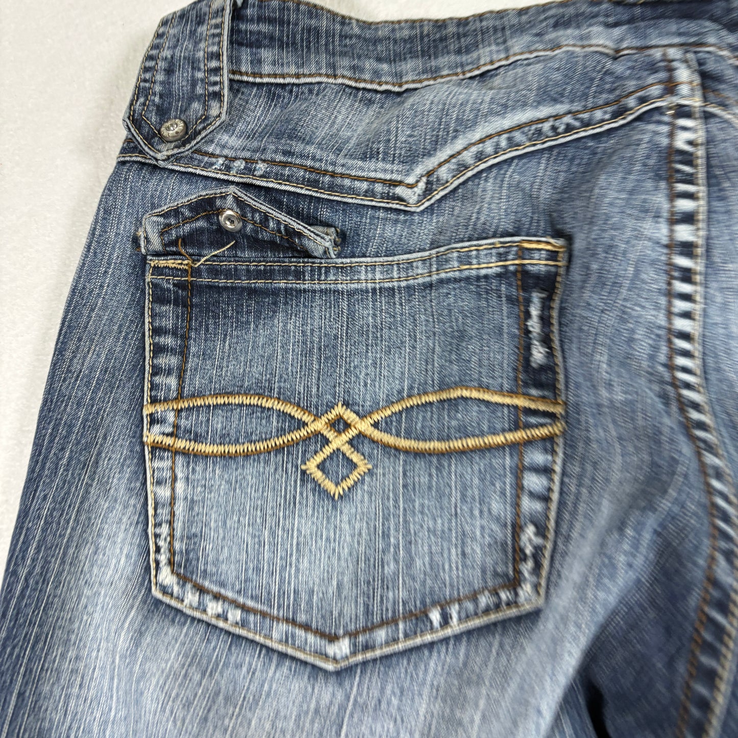 YMI Womens Jeans Size 11 Blue Denim Bootcut Stretch Low Rise Y2K 90s Grunge