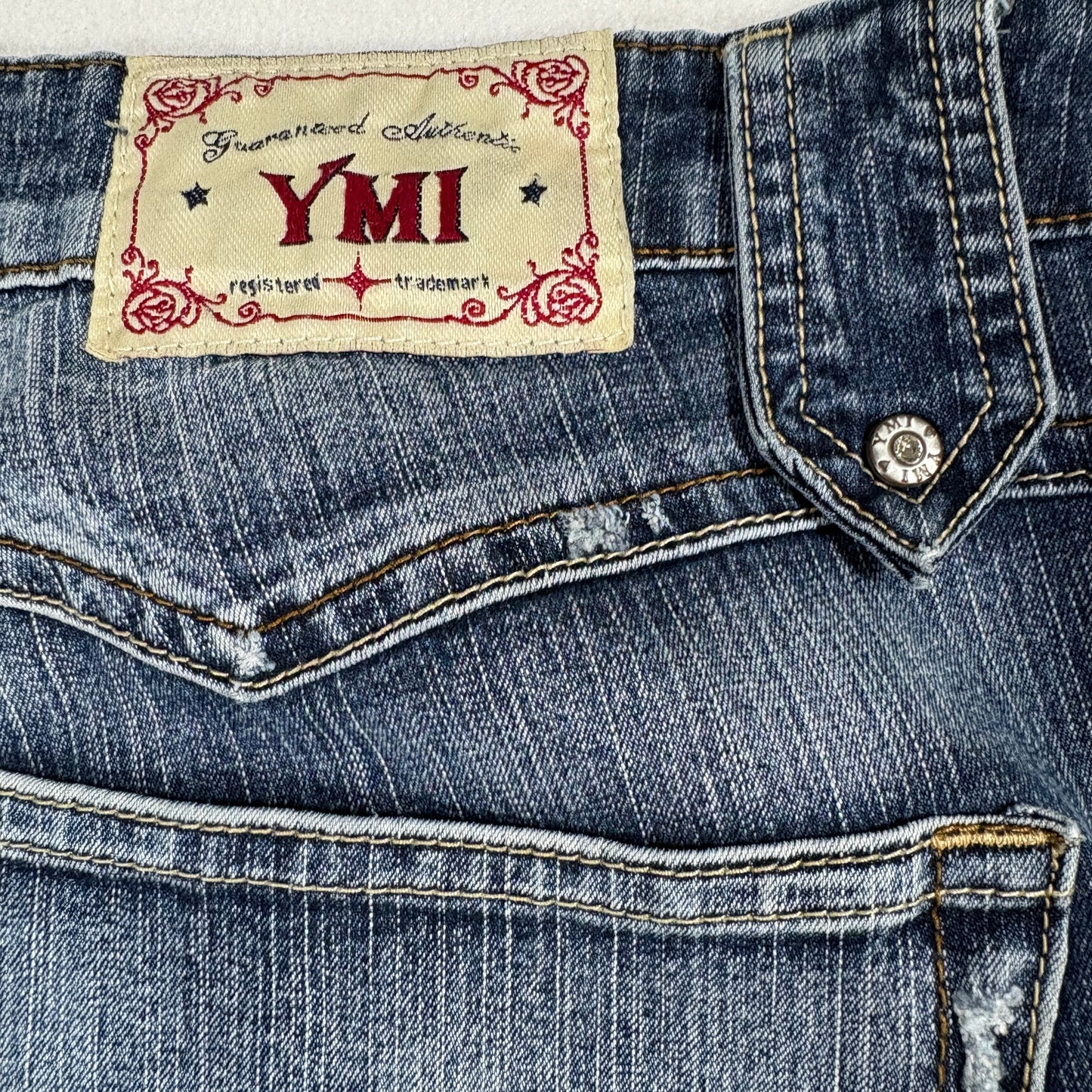 YMI Womens Jeans Size 11 Blue Denim Bootcut Stretch Low Rise Y2K 90s Grunge