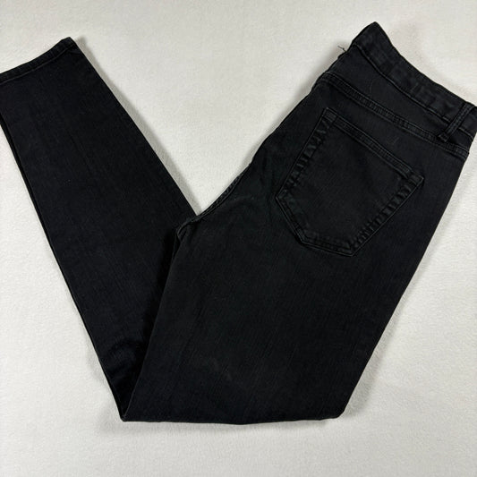 Wild Fable Womens Jeans 8 Black Distressed Ripped Denim Straight Y2K Grunge