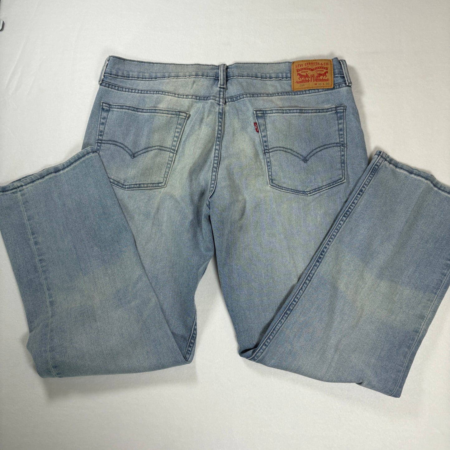 Jeans Levi’s 514 Men’s 36x30 Straight Leg Light Wash Denim Classic Casual