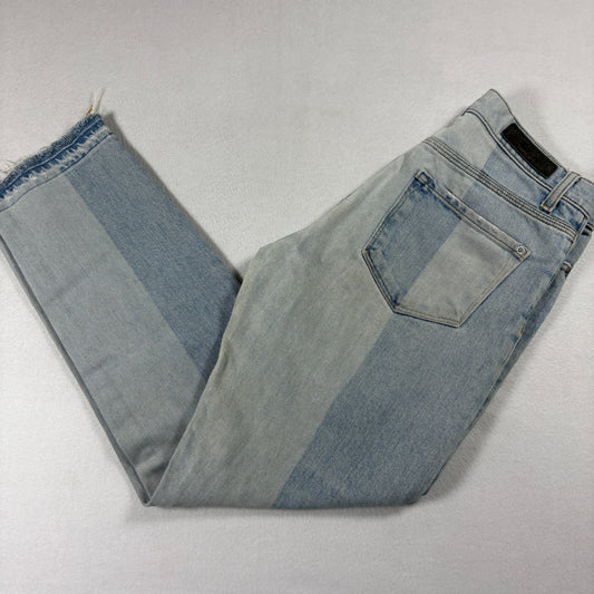 Baldwin Womens Jeans 27 Lola High Rise Cropped Straight USA Patchwork Y2K