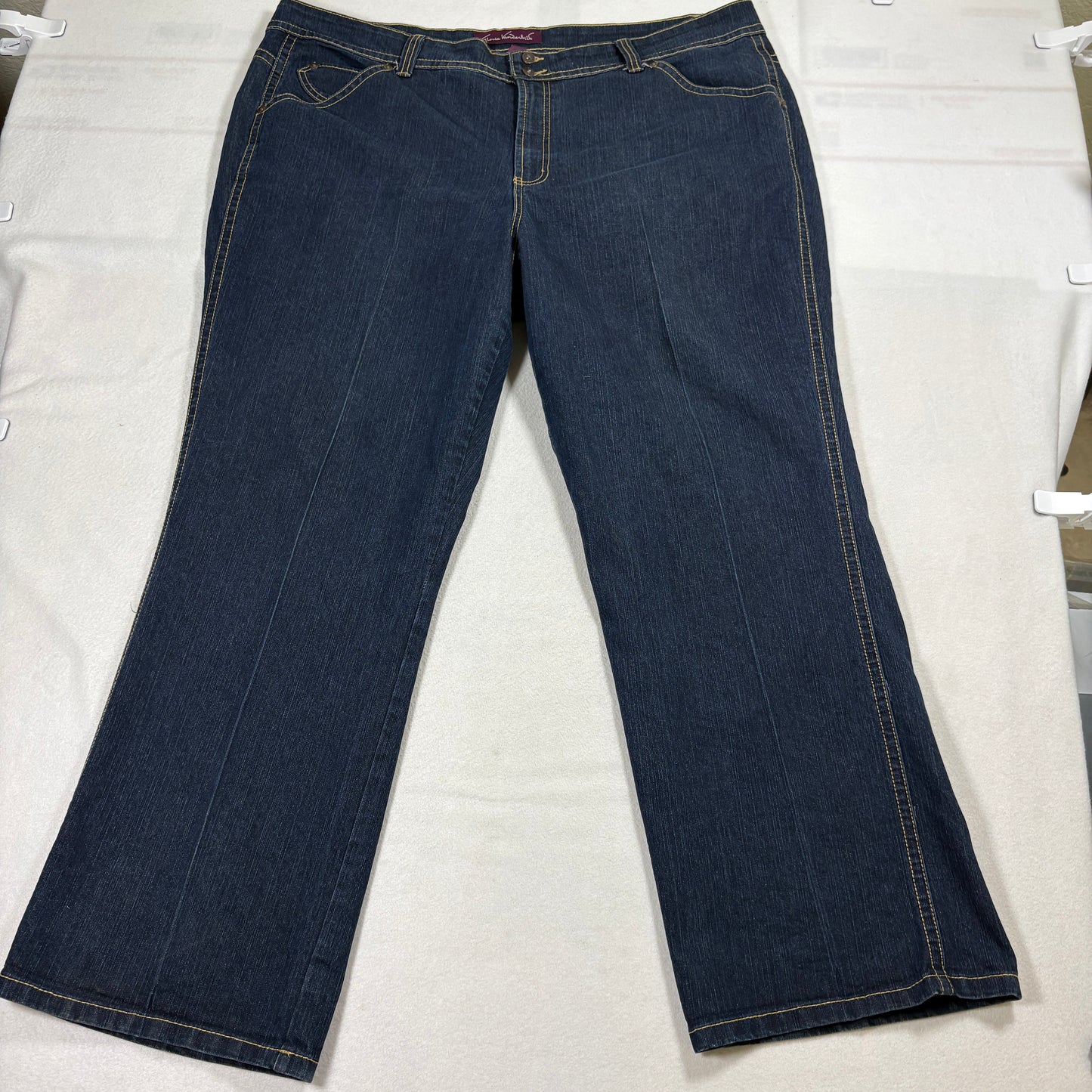 Gloria Vanderbilt Jeans Womens 24W Dark Wash Denim Stretch Bootcut Plus Size