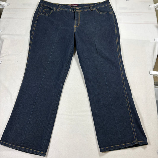Gloria Vanderbilt Jeans Womens 24W Dark Wash Denim Stretch Bootcut Plus Size