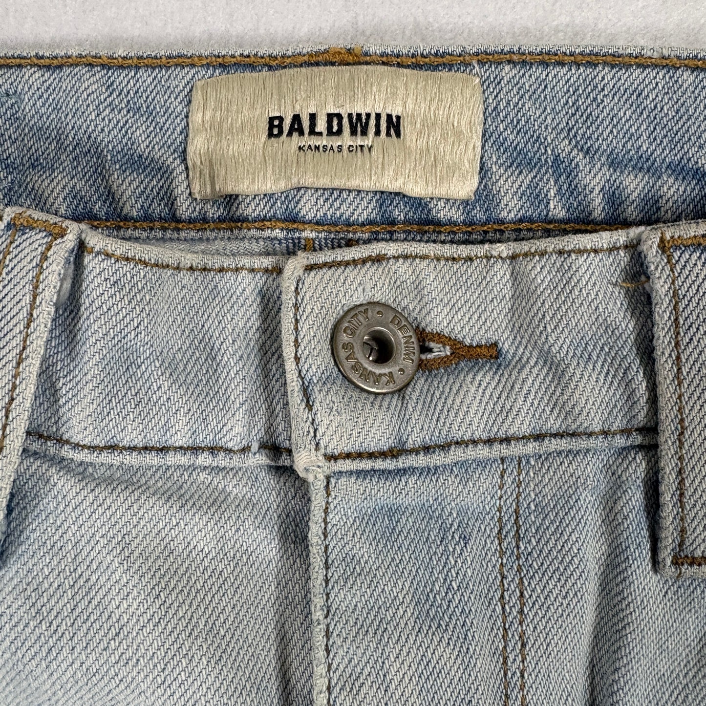 Baldwin Womens Jeans 27 Lola High Rise Cropped Straight USA Patchwork Y2K