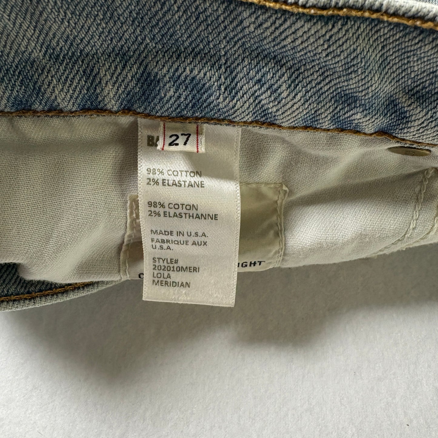 Baldwin Womens Jeans 27 Lola High Rise Cropped Straight USA Patchwork Y2K