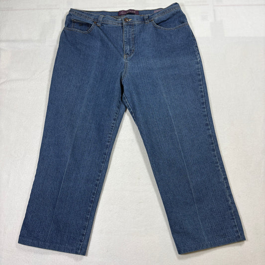 Gloria Vanderbilt Jeans Womens 16 Blue Denim Straight Leg Classic Mid Rise