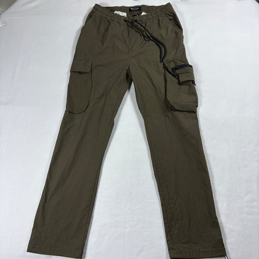 WXYZW Cargo Pants Mens Small Olive Green Utility Streetwear Techwear Y2K 90s