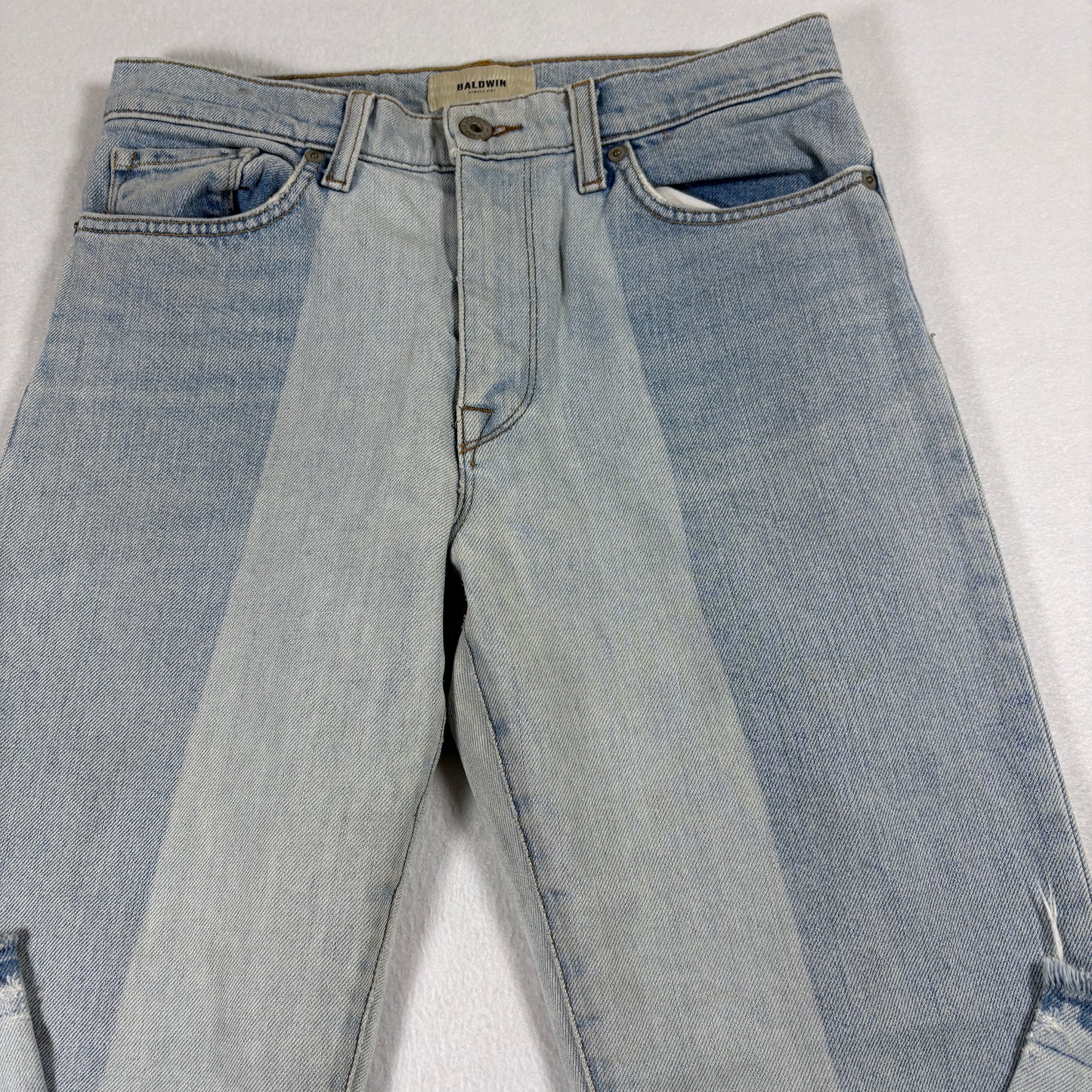 Baldwin Womens Jeans 27 Lola High Rise Cropped Straight USA Patchwork Y2K