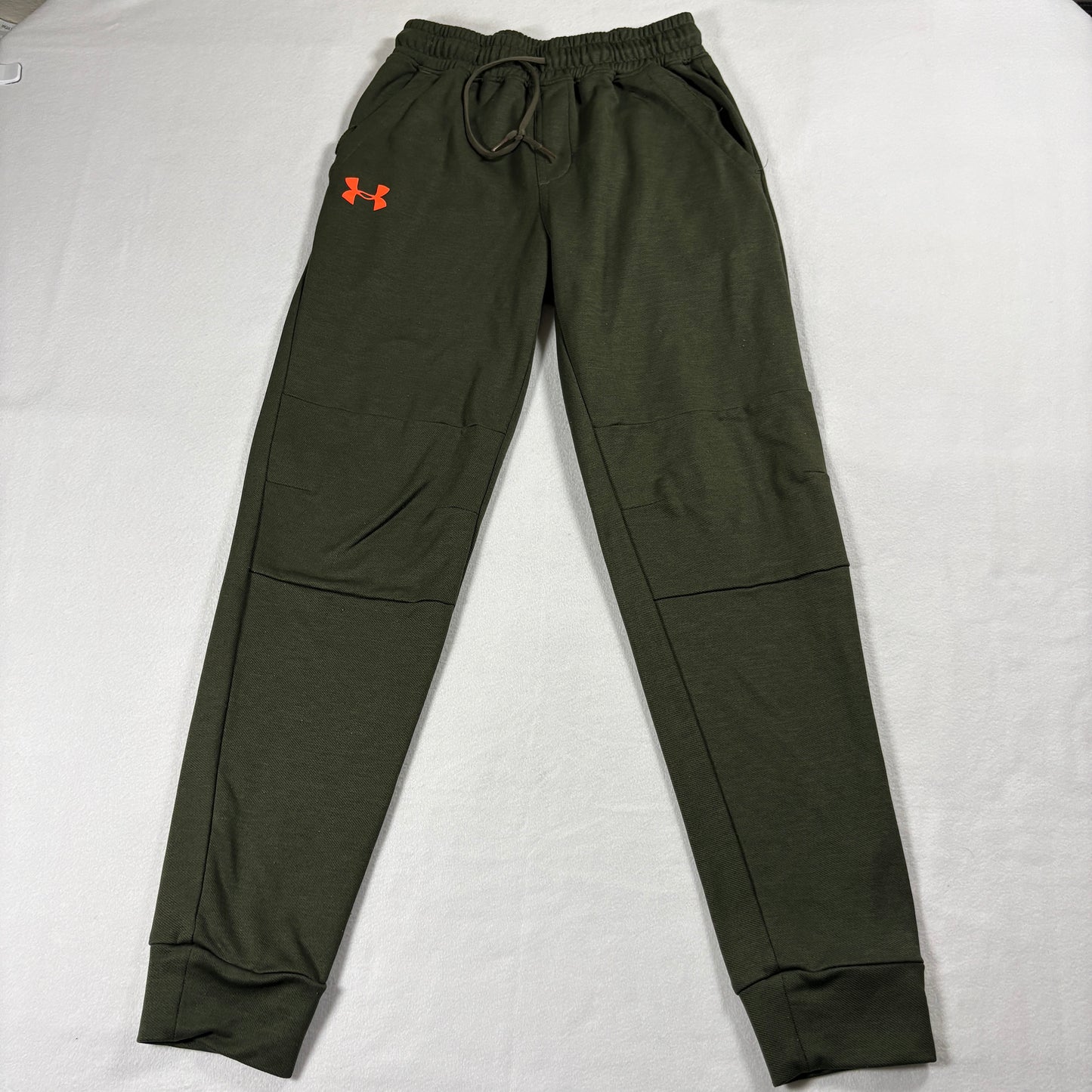 Under Armour Pants Mens Small Olive Green Fleece Joggers Streetwear Y2K 90s Loose
