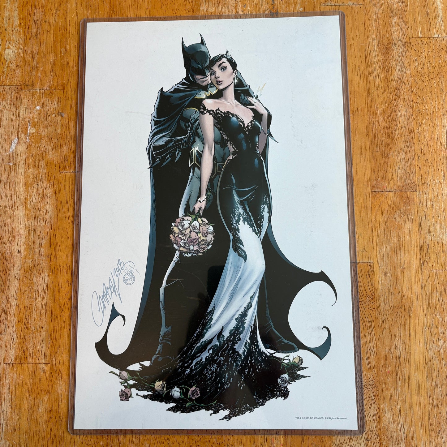 Batman Catwoman Wedding Art Print J Scott Campbell 2015 DC Comics 11x17 Poster