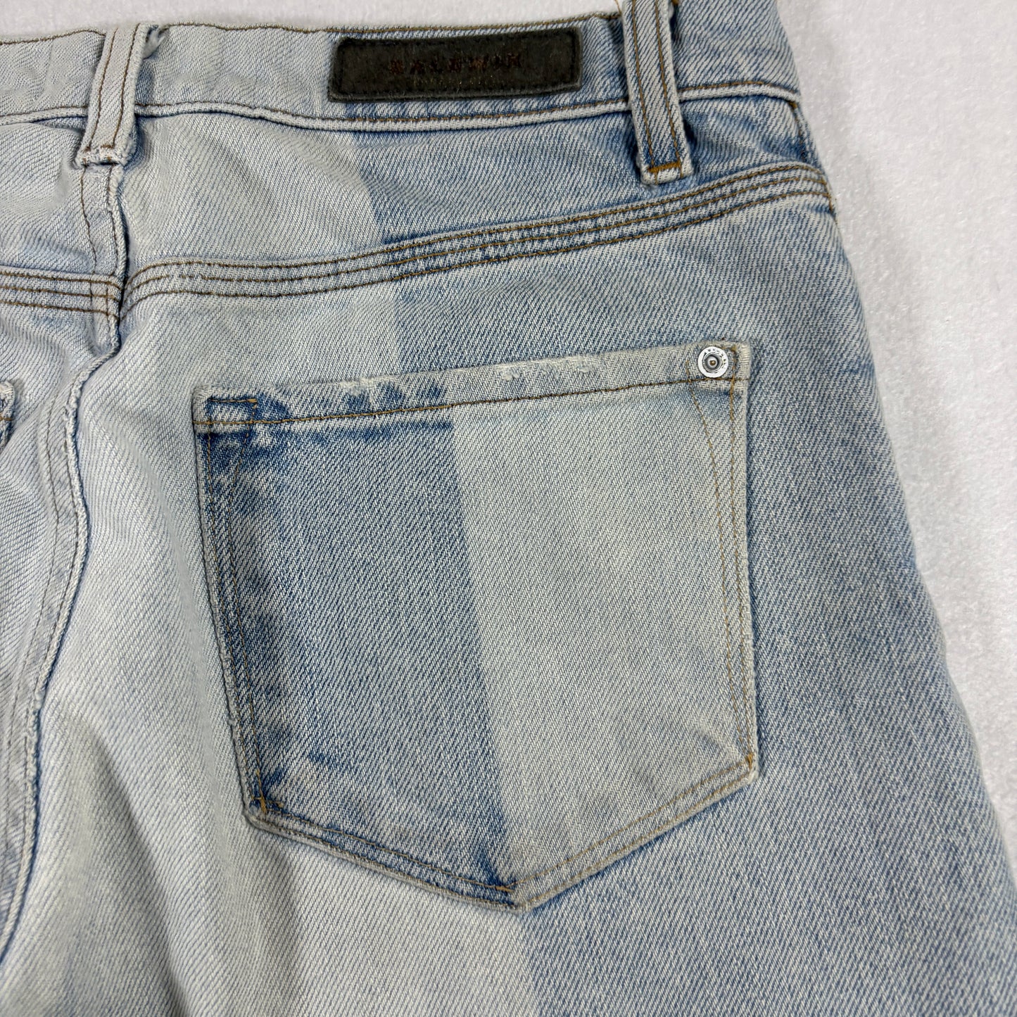 Baldwin Womens Jeans 27 Lola High Rise Cropped Straight USA Patchwork Y2K