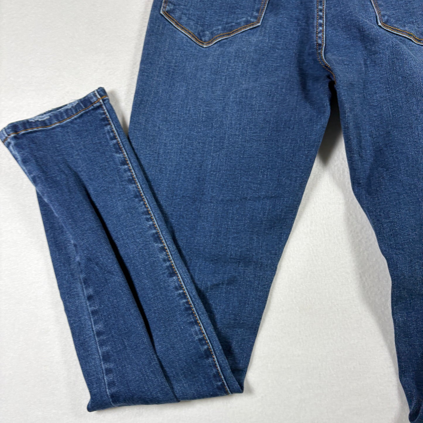 Fashion Nova Womens Jeans 7 Distressed Blue Denim Skinny Stretch Ripped Y2K