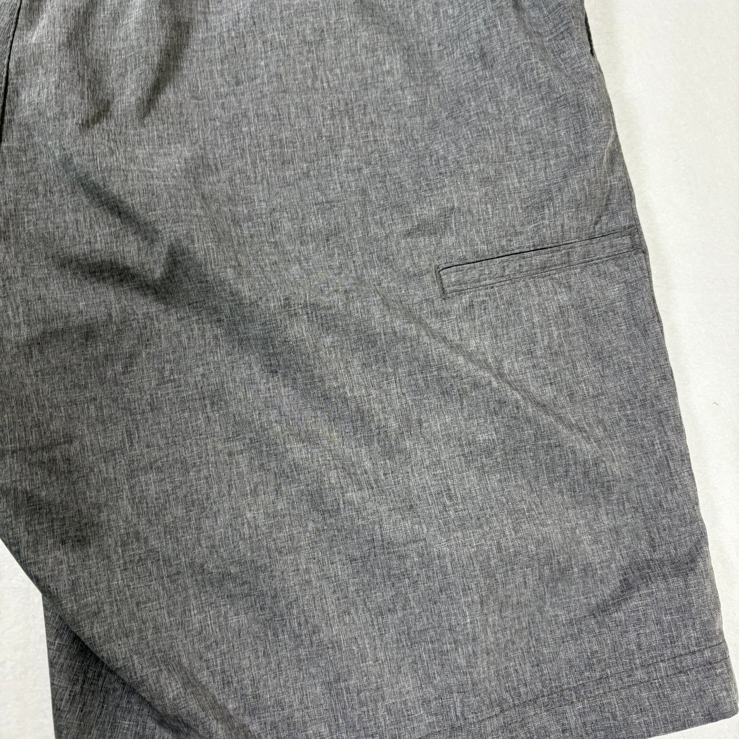 PGA Tour Men’s Golf Shorts Gray Stretch Flat Front Performance Chino Size 38