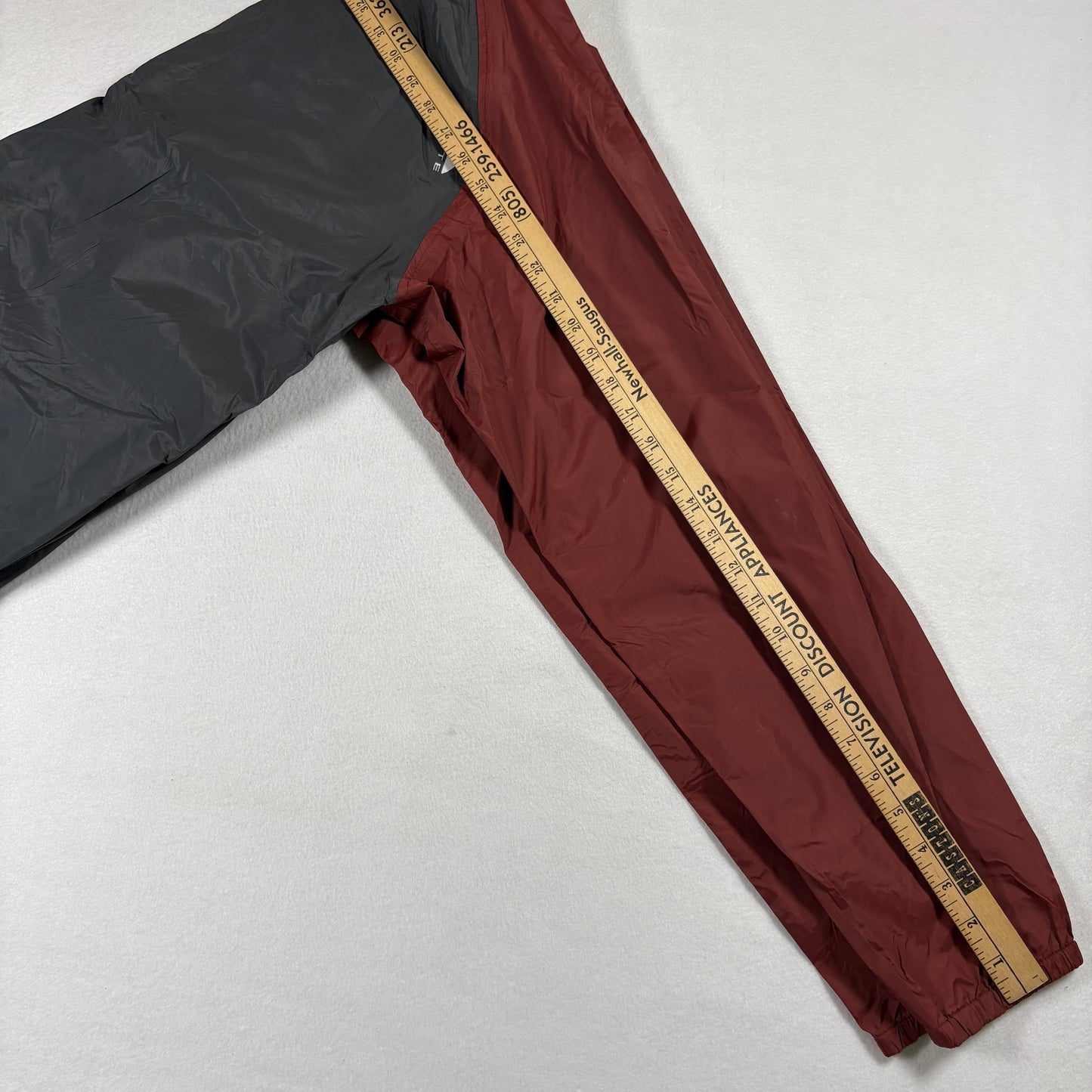 GoLite Mens Jacket L Gray Red Hooded Lightweight Nylon Windbreaker Hiking Outdoor