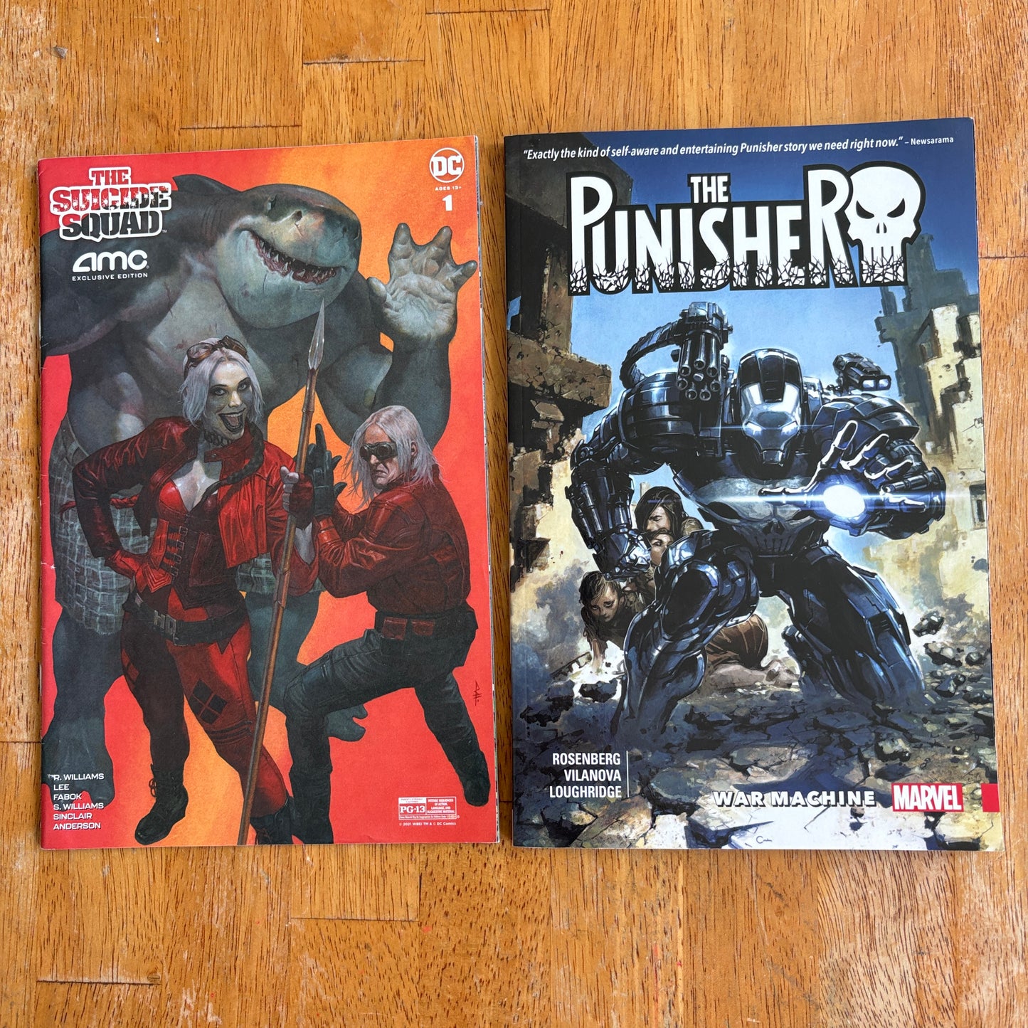 Marvel DC Comic Graphic Novel Lot Punisher War Machine TPB + Suicide Squad #1 AMC