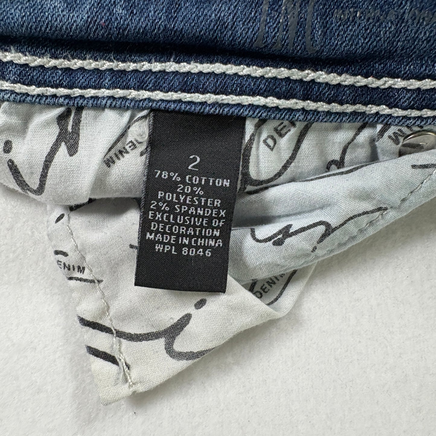 INC Womens Jeans 2 Blue Straight Leg Stretch Denim Mid Rise Vintage Y2K Classic