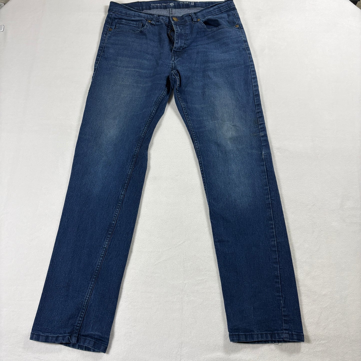 BEVERLY HILLS POLO CLUB Jeans Mens 32x32 Blue Straight Denim Vintage 90s Repair!