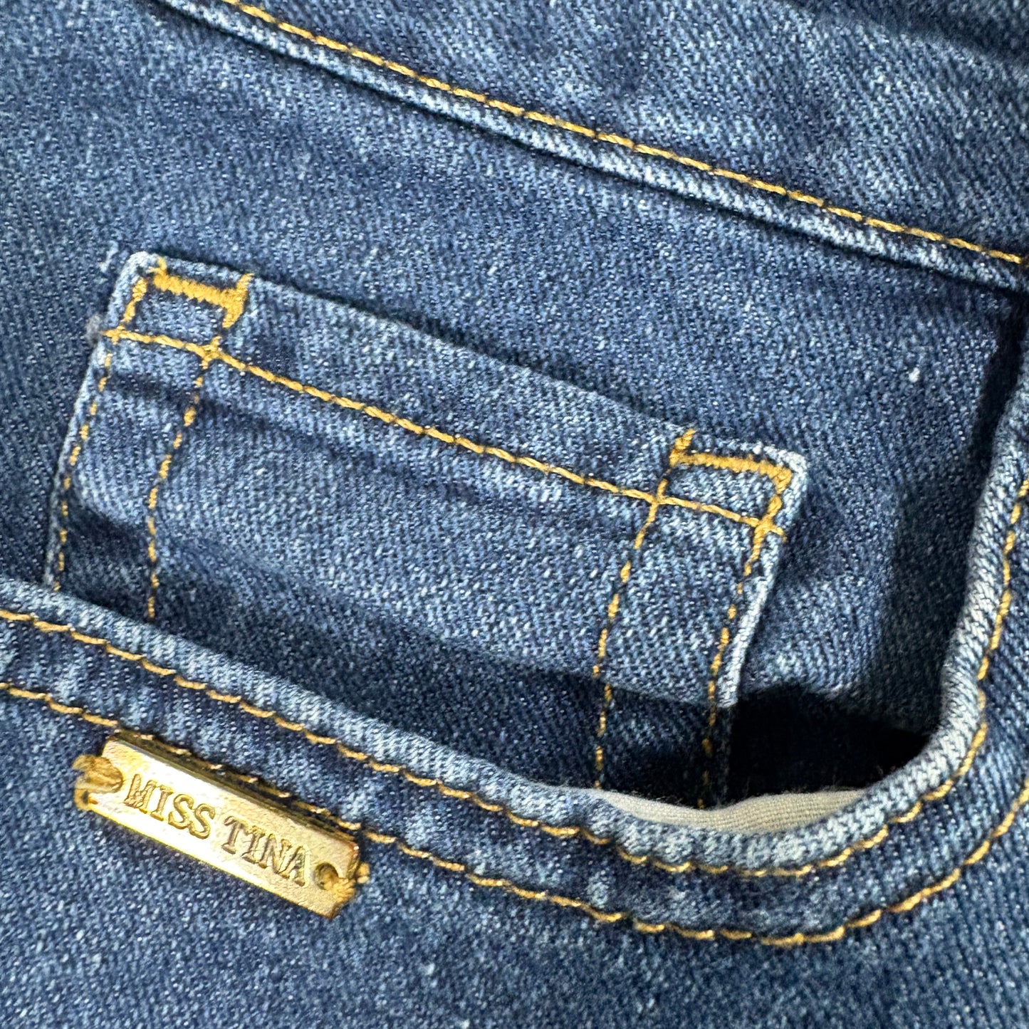 Miss Tina Womens Jeans Size 8 Blue Denim Y2K Straight Slim Fit Stretch Vintage