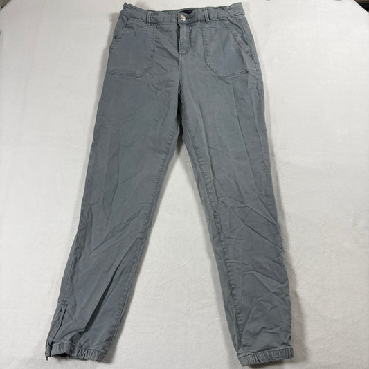 M&S Collection Pants Womens 14LN Gray Utility Ankle Zip Jogger Y2K Streetwear