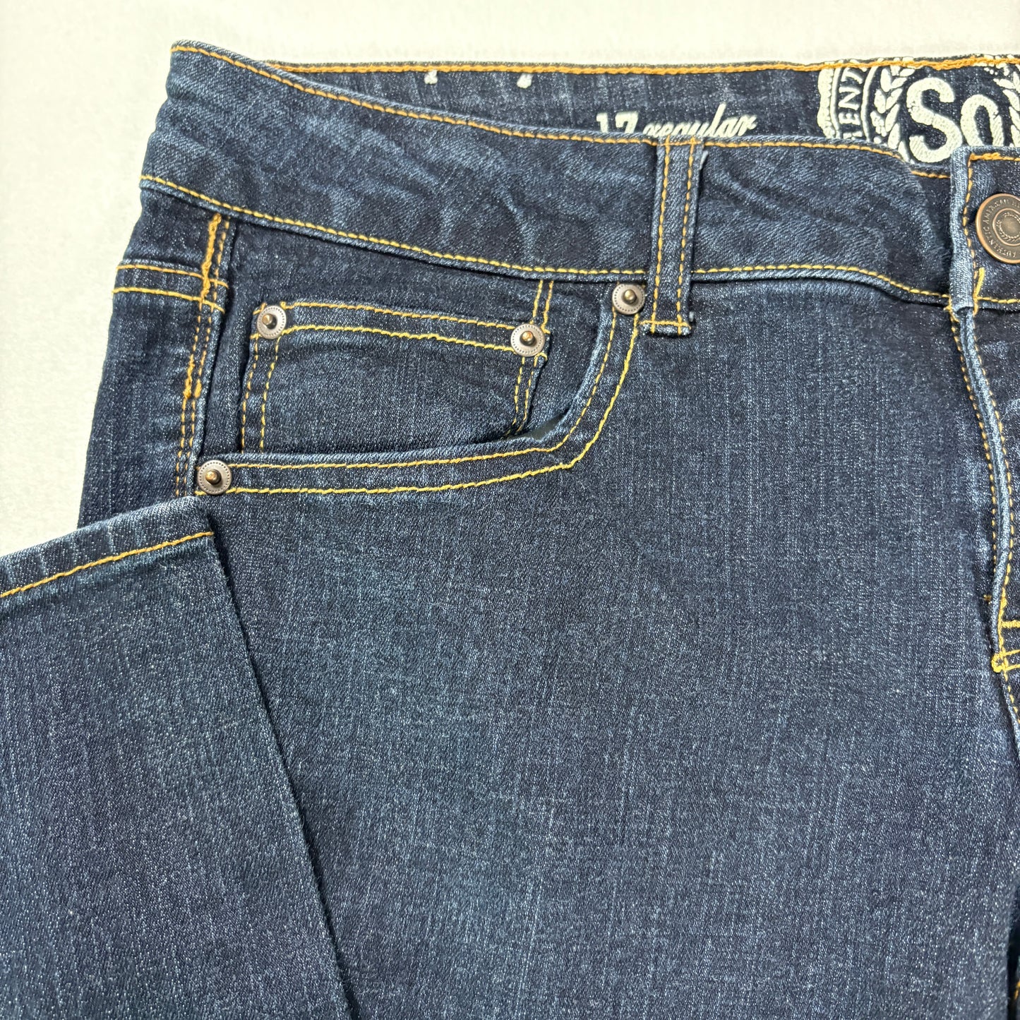 SO Jeans Women’s 17 Regular Dark Wash Skinny Stretch Denim Mid Rise